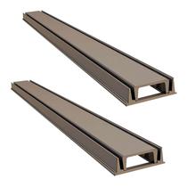 Kit 2 Grelha Linear Invisível com Caixilho Fendi 100x8cm
