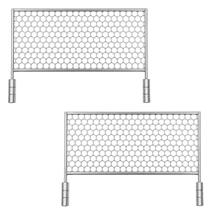 Kit 2 Grelhas 63X26cm Moeda Inox Churrasqueira Espetinho Kit 2 Grelhas 63X26cm Moeda Inox Churrasqueira Espetinho