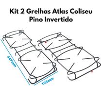 Kit 2 Grelhas Fogao Atlas Coliseu 45x19 Pino Invertido Kit 2 Grelhas Fogao Atlas Coliseu 45x19 Pino Invertido