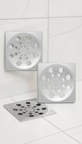 Kit 2 Grelhas Ralo Inox 10x10cm Abre e Fecha