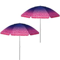 Kit 2 Guarda Sol 2m Alumínio Sombreiro Aruba Azul Marinho/Rosa - 1309 Tobee Kit 2 Guarda Sol 2m Alumínio Sombreiro Aruba Azul Marinho/Rosa - 1309 Tobee