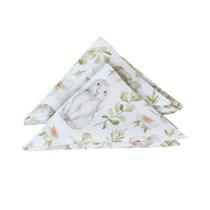 Kit 2 Guardanapos de Tecido Estampa Digital Páscoa 35cm x 35cm 100 Poliéster Tecido Microfibra Estampa 1