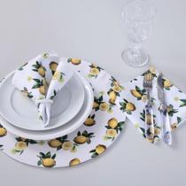 Kit 2 Guardanapos de Tecido Microfibra Estampado 35 x 35cm