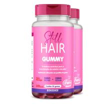 Kit 2 Gummy Hair Still Sabor Morango Unilife 30 gomas