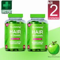 Kit 2 Gummy Hair Vitamin 60gms sabor Maça Verde cabelos e unhas