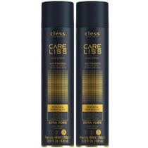Kit 2 Hair Spray Care Liss Cless Extra Forte Laque Jato Extrasseco Fixacao Hidratacao Cabelo 400ml