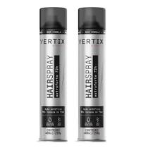 Kit 2 Hair Spray de Cabelo Fixação Extraforte 72h Finalizador de Penteados 400ml Vertix Kit 2 Hair Spray de Cabelo Fixação Extraforte 72h Finalizador de Penteados 400ml Vertix