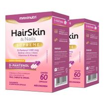 Kit 2 HairSkin Supreme Cabelo e Pele 60 Caps Maxinutri