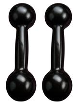 Kit 2 Halter 1Kg Ferro Emborrachado Musculação Academia Alui