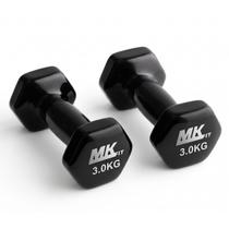 Kit 2 Halter 3 kg Sextavado Emborrachado MKFIT Kit 2 Halter 3 kg Sextavado Emborrachado MKFIT