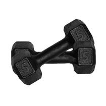 Kit 2 Halter Sextavado Pintado 5Kg Academia Treino Ferro Kit 2 Halter Sextavado Pintado 5Kg Academia Treino Ferro