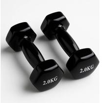 Kit 2 Halteres 2Kg Emborrachado MKFIT