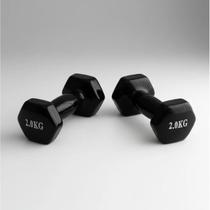 Kit 2 Halteres 2Kg Sextavado Emborrachado MKFIT