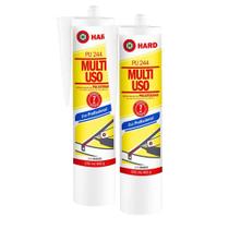 Kit 2 Hard PU 244 Adesivo Selante Multiuso Branco 400g
