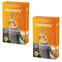 Kit 2 Harmony Birds Para Calopsita C/ Sementes e Frutas 300g