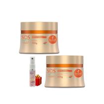 Kit 2 Haskell Máscara de Tratamento S.O.S Verão 300g Hidrata + Presente Lourre 15ml Kit 2 Haskell Máscara de Tratamento S.O.S Verão 300g Hidrata + Presente Lourre 15ml