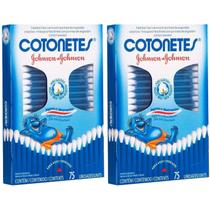 Kit 2 Hastes Flexíveis Cotonetes Com 75Un Johnson's Limpeza