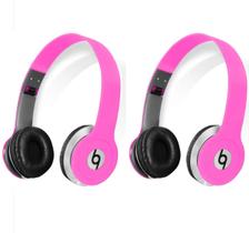 Kit 2 Headphone com Fio Super Bass Fone de Ouvido Dobrável