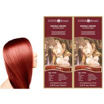 Kit 2 Henna Indiana Natural Creme Para Os Cabelo Surya Cores