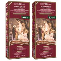 Kit 2 Hennas em Creme Natural - Cor Castanho Dourado - 70ml - Surya Brasil