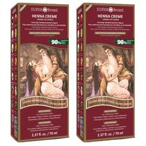 Kit 2 Hennas em Creme Natural - Cor Louro Acinzentado - 70ml - Surya Brasil