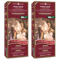 Kit 2 Hennas em Creme Natural - Cor Louro Escuro Avermelhado - 70ml - Surya Brasil