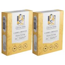Kit 2 Hennas Indiana Cassia Obovata Pura 100% Natural, 100g, Casa da India, Leve coloração Louro Dourado