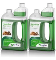 Kit 2 Herbalvet Ourofino Desinfetante Bactericida Ambientes - 1 L