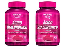 Kit 2 Hialurônico + Vitaminas 30 Capsulas. Herbamed