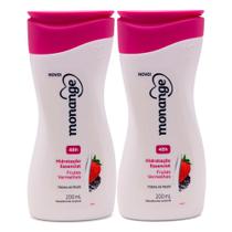 Kit 2 Hidratante Desodorante Monange Hidratação Nutritiva Frutas Vermelhas 200ml