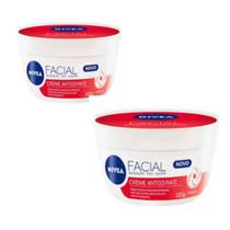 kit 2 Hidratante facial nívea antissinais creme 100g Nivea