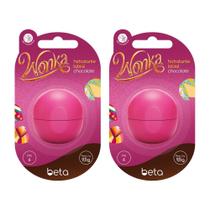 Kit 2 Hidratante Labial Beta Chocolate Wonka FPS 6 9,5g