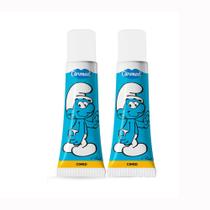 Kit 2 Hidratante Labial Carmed Os Smurfs Blueberry Incolor Personagens Sortidos 10g