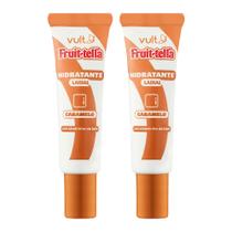 Kit 2 Hidratante Labial Gloss Fruittella Caramelo Sabor Bala 8ml Vult