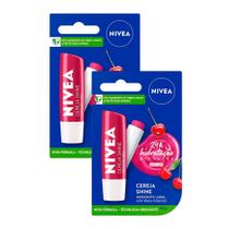 Kit 2 Hidratante Labial Nivea Cereja Shine 4,8g Kit 2 Hidratante Labial Nivea Cereja Shine 4,8g