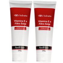 Kit 2 Hidratante Vitamina E e Filtro Solar Natu Charm Bisnaga