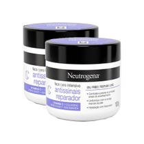 Kit 2 Hidratantes Facial Antissinais Reparador Neutrogena Face Care Intensive 100g Kit 2 Hidratantes Facial Antissinais Reparador Neutrogena Face Care Intensive 100g