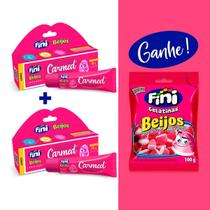 Kit 2 Hidratantes Labiais Carmed Fini Beijos 10g + BRINDE 1 Pacote Bala FiniBeijos de Morango100g