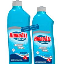 Kit 2 Hidroall Elevador de Ph + 1 Litro Para Piscinas Regulador Liquido Tratamento Subir Aumentar o Ph Kit 2 Hidroall Elevador de Ph + 1 Litro Para Piscinas Regulador Liquido Tratamento Subir Aumentar o Ph