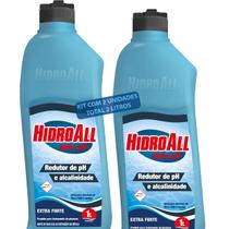 Kit 2 Hidroall Redutor de Ph e Alcalinidade 1 Litro Para Piscina Regulador Baixar Ph Tratamento Corretivo Kit 2 Hidroall Redutor de Ph e Alcalinidade 1 Litro Para Piscina Regulador Baixar Ph Tratamento Corretivo