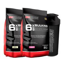 Kit 2 Hipercalórico 6 Six Bulking Protein 6Kg+Coqueteleira