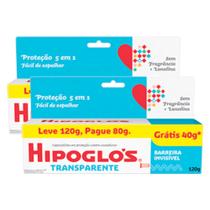 Kit 2 Hipoglós Transparente Pomada Contra Assadura Leve 120g e Pague 80g