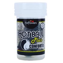 Kit 2 Hot Ball Plus Conforto Lubrificante Anal com Aquecimento Hot Flowers