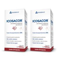 Kit 2 Icosacor Alto teor EPA 1g 30 Cáps Biobalance
