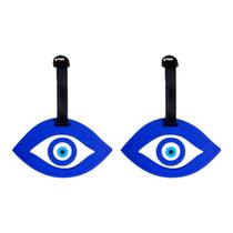 Kit 2 Identificador De Bagagem Tag De Mala Viagem Olho Grego