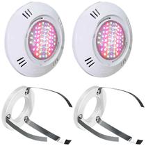 Kit 2 Iluminação LED Piscina SMD 5W RGB + Adaptador com Garras - Sodramar Kit 2 Iluminação LED Piscina SMD 5W RGB + Adaptador com Garras - Sodramar