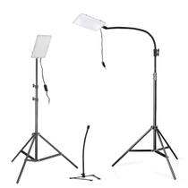 Kit 2 Iluminadores Led 20w + Tripé 2m Braço Articulável