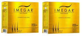 Kit 2 Imegar Hair Vitamins Homens & Mulheres 60Cps - Prowin