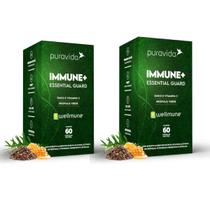 Kit 2 IMMUNE+ 60 CÁPSULAS ZINCO VITAMINA C PRÓPOLIS VERDE PURAVIDA