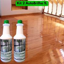 Kit 2 Impermeabilizante Auto Brilho 1L para Pisos Laminados Madeiras Cerâmicas Efeito Molhado Antiderrapante - Chemisch